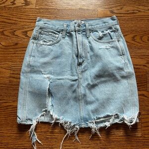 Agolde Blue Denim Skirt